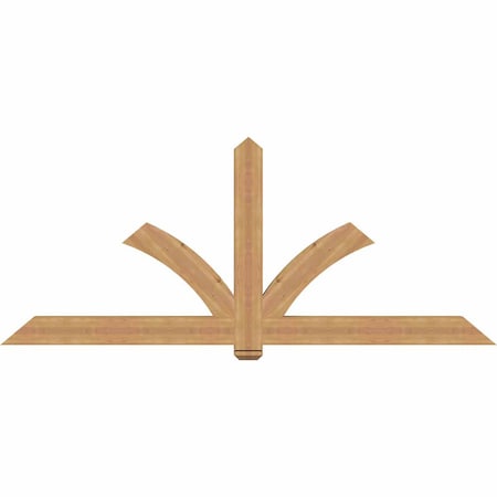 Ekena Millwork Redmond Smooth Timber Gable Bracket, Western Red Cedar, 96"W x 40"H x 3 1/2"D x 5 1/2"F, 10/12 Pitch GBW096X40X0406RED00SWR